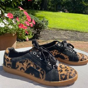 Juicy Couture Leopard Print & Suede Sneakers